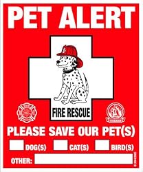 Pet Safety Alert window Decal - 2 pack