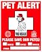 Pet Safety Alert window Decal - 2 pack