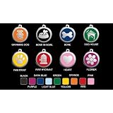 Custom Engraved Stainless Steel with Enamel Pet I.D. Tag - Medium Dog