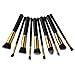 Unimeix 10 pcs Premium Synthetic Kabuki Makeup Brush Set Cosmetics Foundation Blending Blush Eyeliner Face Powder Brush Makeup Brush Kit (Black Golden)