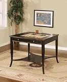 Masterpiece Antique Black Game Table with Game Pieces By Powell Furniture