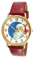 Great Price Trax TR847 Santa Claus Red Leather Christmas Watch