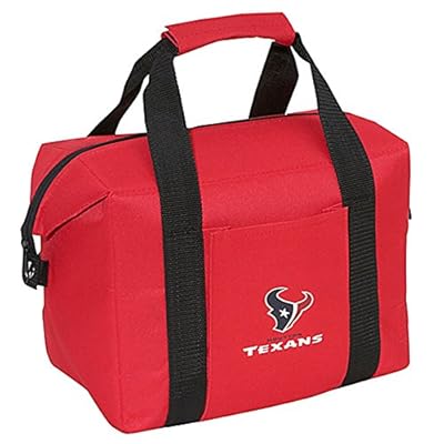 Houston Texans NFL Team Logo 12-Sports Drink Beer Water Soda Beverage Can Insulated Picnic Outdoor Party Beach BBQ Kooler Cooler Lunch Bag Tote - Classic Red 12-Pack Bag