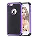 iphone 6s case, iphone 6 case, ShuYo(TM) Rugged Heavy Duty Impact Slim Hard Hybrid Case Protection Shock-Absorption /Resistant Bumper Case for iphone 6/6s[Black/Purple]