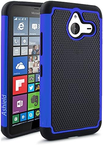 Ashield Ultra Slim Dual Layers Protective Shockproof Case with Anti-slip Function for Microsoft Lumia 640 XL (Huge 5.7 Inches) (Dark Blue)