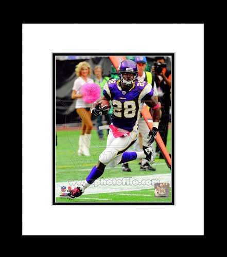 Minnesota Vikings Adrian Peterson 2011 Running Action Framed Picture 8x10