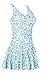 Women's Plus-Size Flower Printing Shaping Body One Piece Swim Dresses Swimsuit