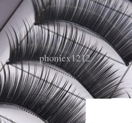 10 Pair Black Long HANDMADE Voluminous False Eyelash Eye lashes REFP3