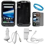 Black Durable Two Piece Protective Rubberized Crystal Hard Case Cover for A ....