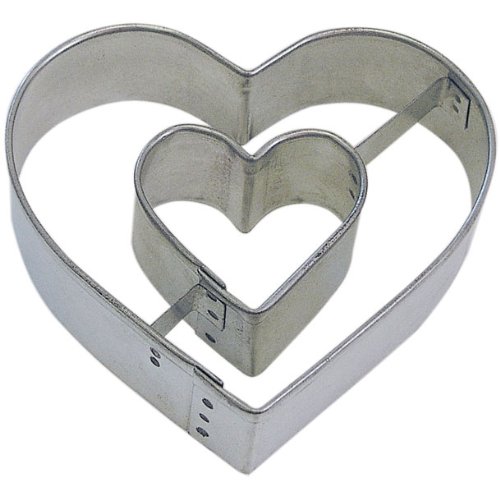 HEART IN HEART cookie cutter 3.5 in. B1023X