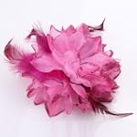 Feder Organza Blume rosa Haarband Haa...