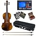Cecilio CVA-600 15-Inch Ebony Fitted Highly Flamed 1-Piece Back Intermediate Solid