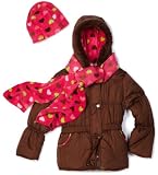 Pink Platinum Girls 4-6x Solid Puffer with Heart Printed Lining Outerwear