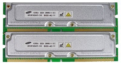 Dell Dimension 8250 8200 512MB kit (2x256MB) RDRAM Rambus PC800 40ns