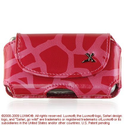 Hot Pink Smooth Leather Giraffe Design Horizontal Pouch Carry Case Magnetic Flap Belt Clip for Kyocera M1400 Laylo, LG CU720, GT365 Neon Etna, UN430 Wine II 2, Motorola A455 Rival, i890, VE465, VU30, W755, W766 Entice, V3, V3i, V3t, Nokia 2680, N75, 6600, PCD WP8990 Escapade, BlackBerry 8230 8220 Pearl Flip, Samsung M630 Highnote, R520 Trill, R600 Huell, U490 Trance, Sanyo 8500, Sony Ericsson W580i, W760a, TM506, ZTE C88