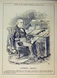 1885 MR GLADSTONE SITTING DESK CHAIR READING POLITICS