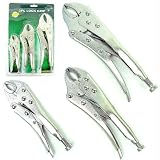 3 Piece Professional Quality Lock Grip Set - Tools > Hand Tools