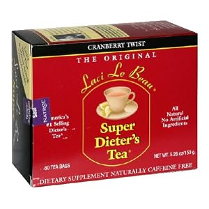 Super Dieter's Tea Cranberry 60 Bags by Laci LeBeau
