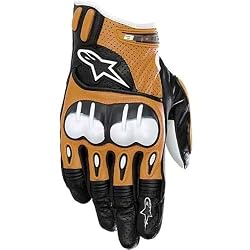 Alpinestars Octane S-Moto Men's Leather Street Racing Motorcycle Gloves - Orange