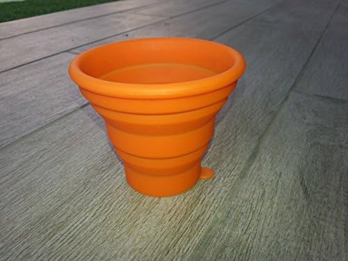 Loonchik Silicone Outdoor Collapsible Travel Drinking Cup for Home, Kids, Camping, Hiking (orange)