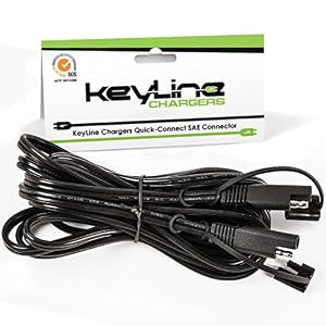 KeyLine Chargers KC-12-5-ft-ext 12.5 ft Extension Cable Cord for Universal (SAE) Quick Connect - Accessory for Battery Tenders, Maintainers and Conditioners