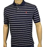 Polo Ralph Lauren Men's Mesh Striped Shirt Navy With White Stripes