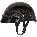 Daytona Eagle Deluxe W/Air Vent and Snaps For Visor Carbon Fiber Novelty Cruiser Motorcycle Helmet – Grey / Medium