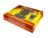 Gardeco Outdoor Large Steel Brazier Complete with Barbeque Grill - Ideal For Burning Garden Rubbish