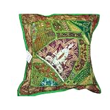 Touch of Magic Vintage Sari Decorative Floor Pillow Cushion Coversby Mogulinterior