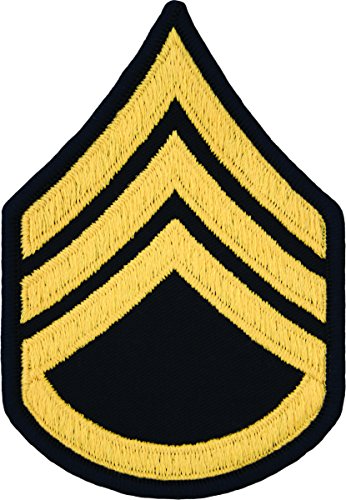 Staff Sergeant E-6 Army Chevrons - Gold on Blue