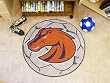 Boise State Univ Soccer Ball 29" Round Floor Mat (Rug) - Boise State Broncos NCAA College Athletics