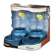 Petmate Le Bistro 5-Pound Feeding and 1-Gallon Watering System with Microban, Twilight Blue
