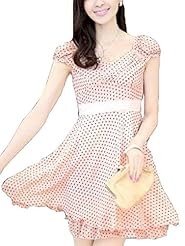 Chiffon General Print Summer Bubble Dress  Dress