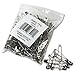 Safety Pins, Nickel-Plated, Steel, 