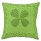 Victoria Hagan Perfect Pieces Clover Field Embroidered Pillow - Green
