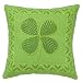 Victoria Hagan Perfect Pieces Clover Field Embroidered Pillow - Green