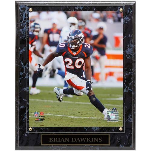 Denver Broncos #20 Brian Dawkins 10.5'' x 13'' Action Player Plaque