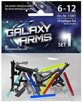 GALAXYARMS 24 piÃ¨ces weaponset Set 1: space weapons 8 different blaster and 8 sabers for your LEGO minifigure army NEW! by Galaxyarms