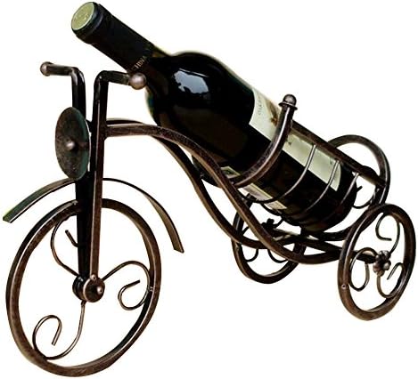 LAXTE Vintage Metal Tricycle Shaped Dining Table Wine Bottle Holder Coffee