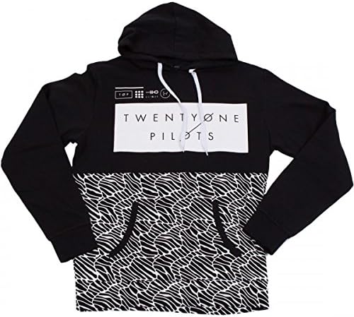 Modeboutique Men's Half Pattern Pullover Hoodie Twenty One Pilots (Large, Pattern)