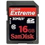 SanDisk 16GB Extreme - SDHC Class 10 High Performance memory card (SDSDX3-016G-P31, Retail Packaging) - NEW 30MB/s version