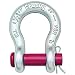 Crosby 1018231 Carbon Steel G-213 Round Pin Anchor Shackle, Galvanized, 13-1/2 Ton Working Load Limit, 1-3/8" Size