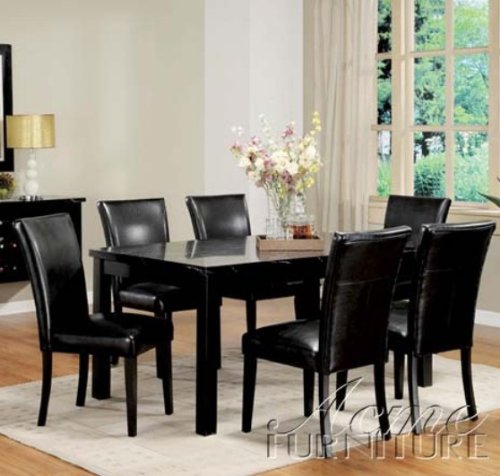 Portland 7-Pc Black Marble by Acme