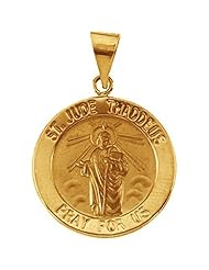 14k Yellow Gold St. Jude Thaddeus Medal - 18.25 Mm