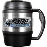 NFL Carolina Panthers 52-Ounce Stainless Steel Macho Travel Mug with Bottle Opener