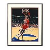 Review Upper Deck  / Michael Jordan Autographed Chicago Bulls -Lefty Slam- 16x20 Photo - Framed (UDA)