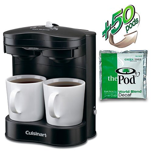 Cuisinart ® Commercial 2-cup Coffeemaker – Black (includes 54 World Blend Decaf Pods)