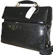 Umi Black Italian Leather Briefcase