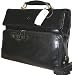 Umi Black Italian Leather Briefcase