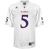 NCAA adidas Kansas Jayhawks #5 White Replica Football Jersey (X-Large)